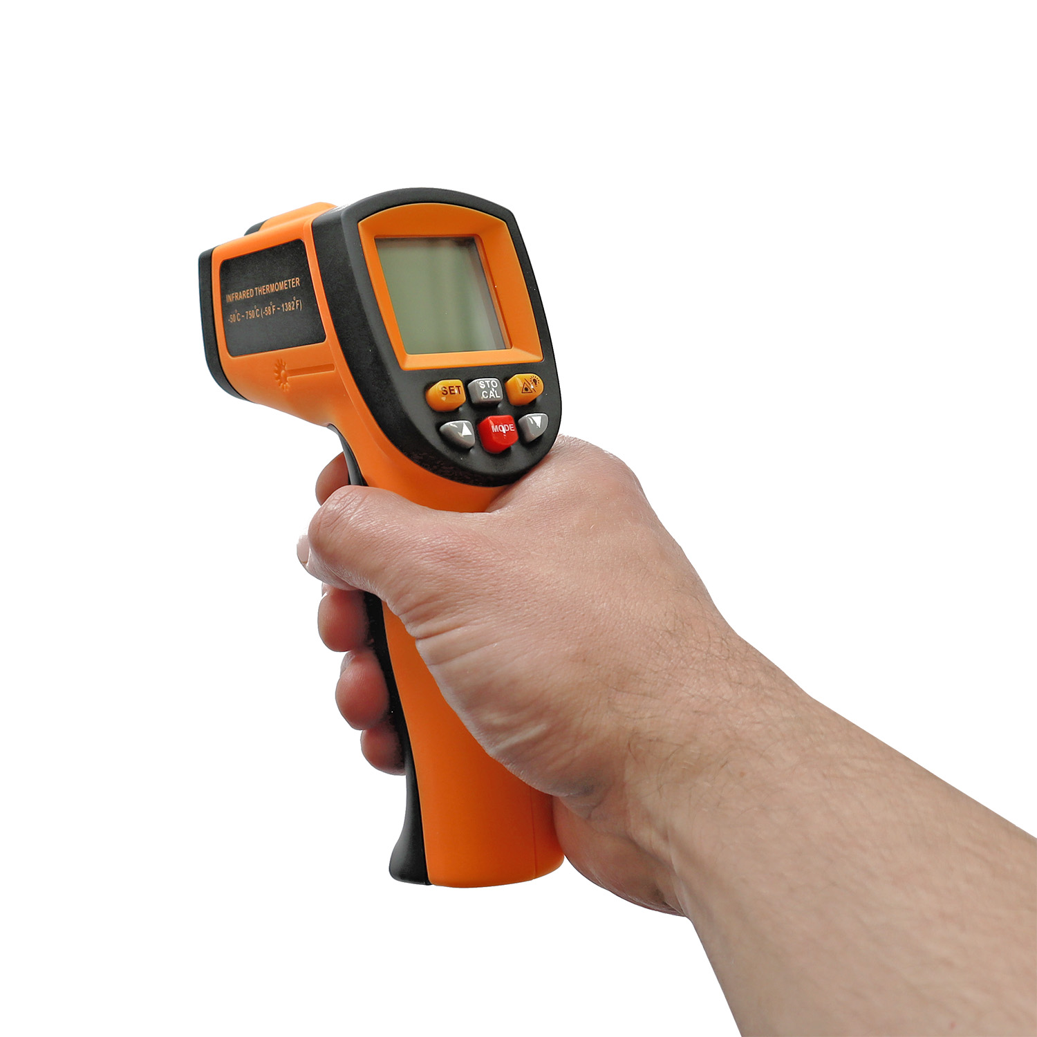 Infrared thermometer for pizza oven