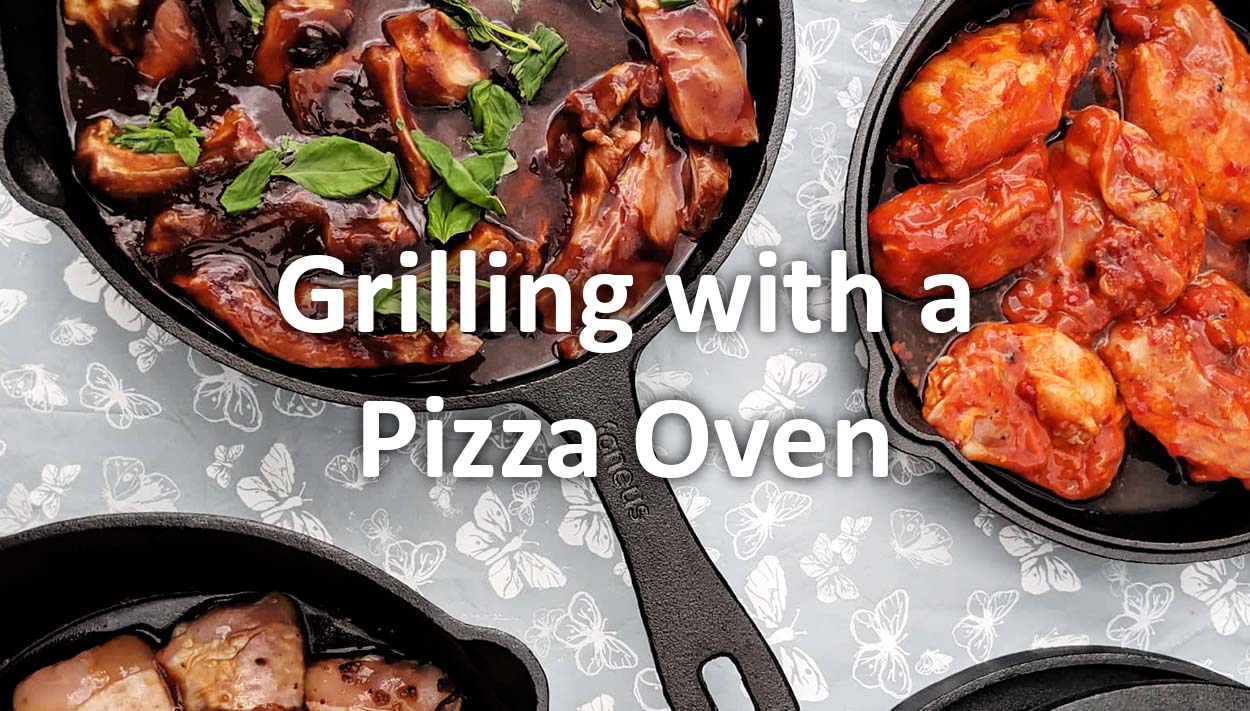 Grilling Food - grilling with an igneus pizza oven